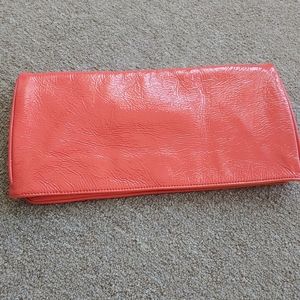 Hobo patent leather poppy clutch
